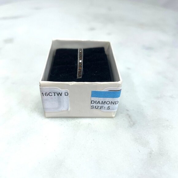 Michael Drechsler MDJ Mocha Diamond 0.16 CTW Sterling Silver 925 Ring, Size 5 - Picture 12 of 12